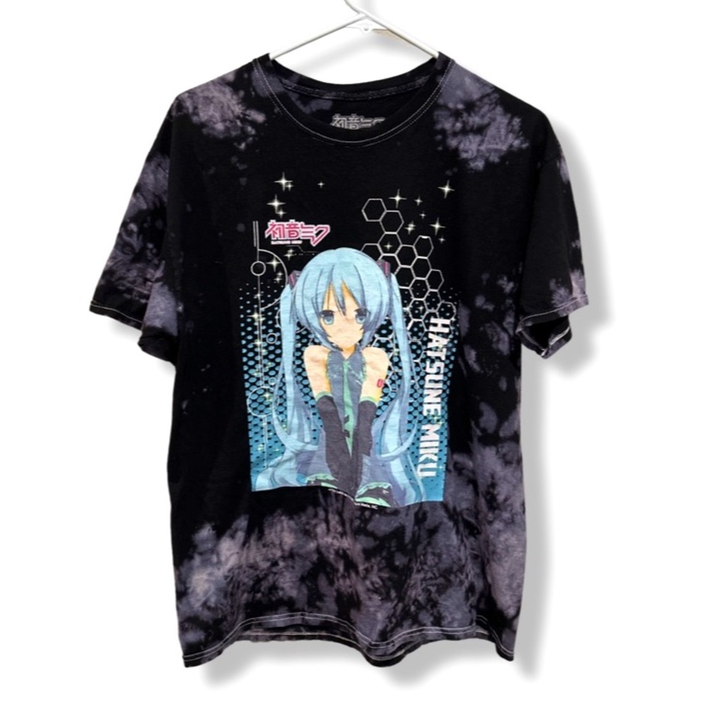 Hatsune Miku Vocaloid Anime Poster Tie Dye T Shirt Size Large.